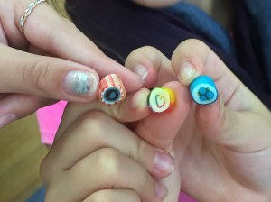 Final product of candy making - very cool!  Each piece has a small intricate picture in the middle