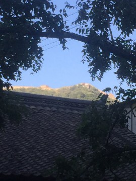 View of The Wall from our courtyard